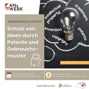 Vortrag Schutz von Ideen durch Patente und Gebrauchsmuster